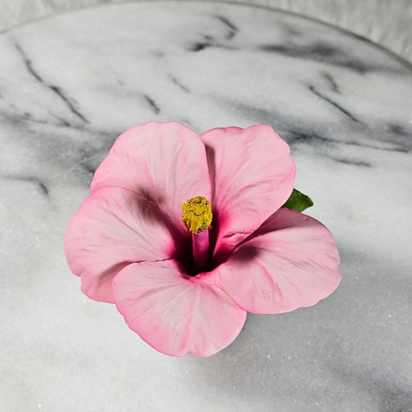 Vintage Napoleon Italian Capodimonte Hibiscus Porcelain Flower - Picture 2 of 8